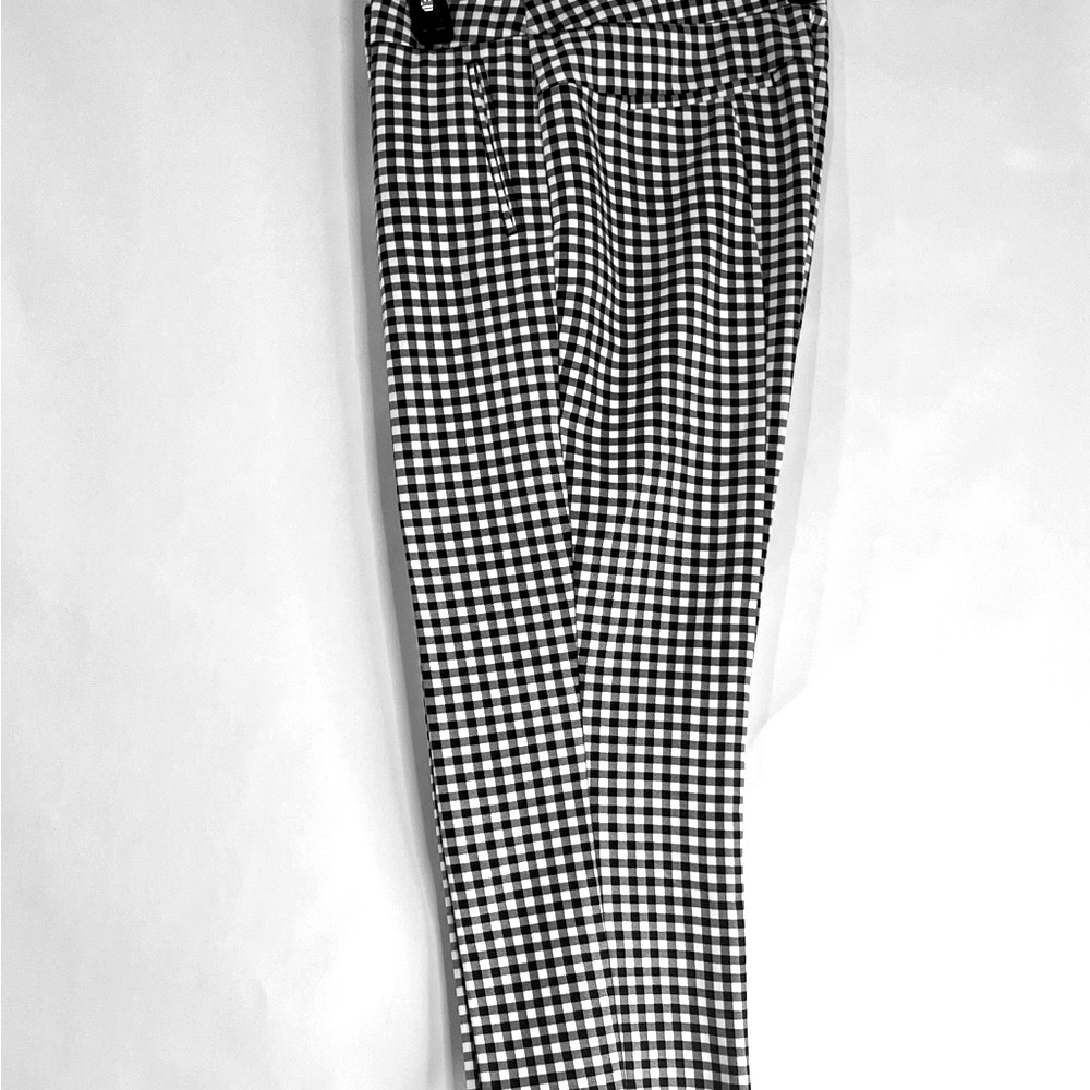 Adrianna Papell Gingham Patterned Capri Pants